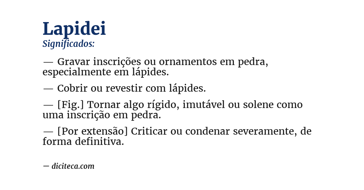 Significado de lapidei