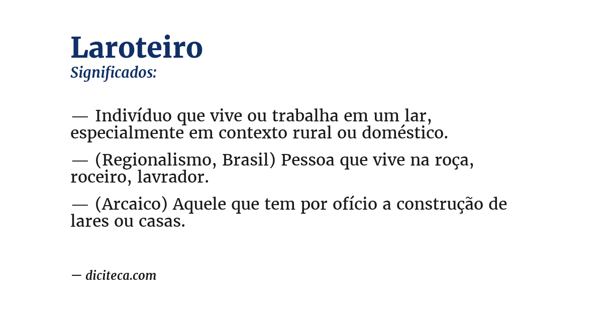 Significado de laroteiro