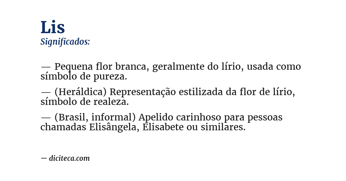 Significado de lis