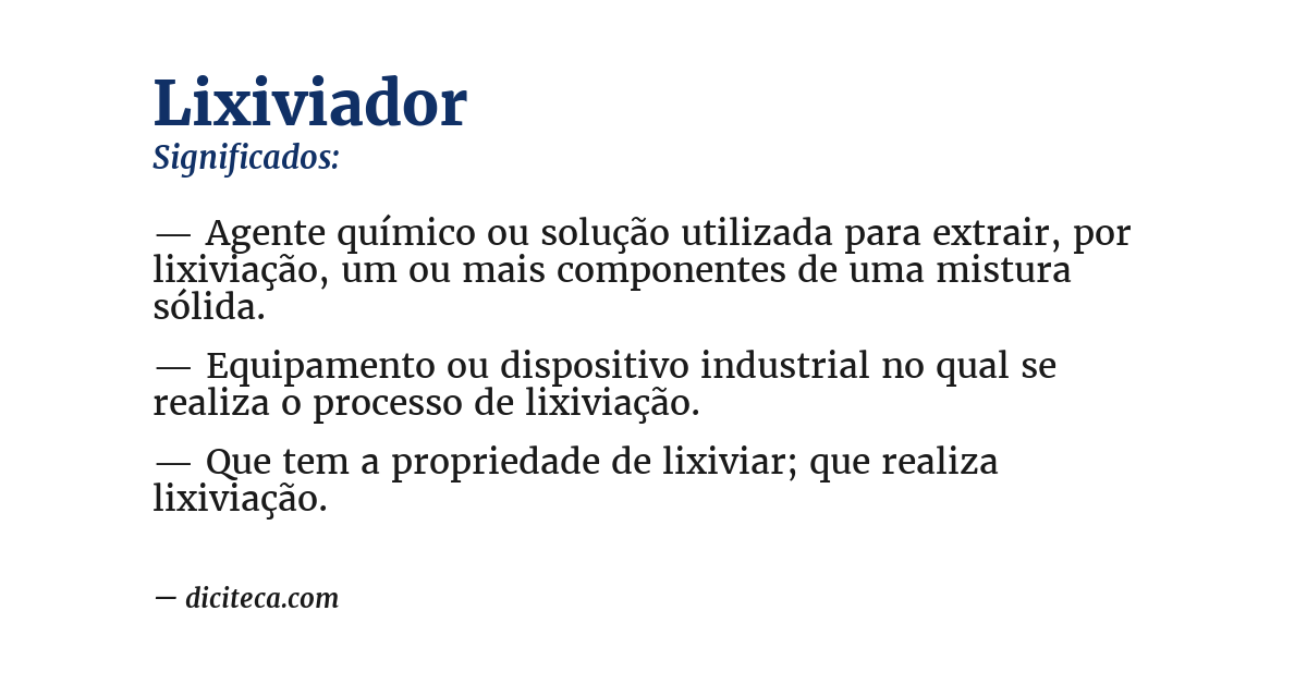 Significado de lixiviador