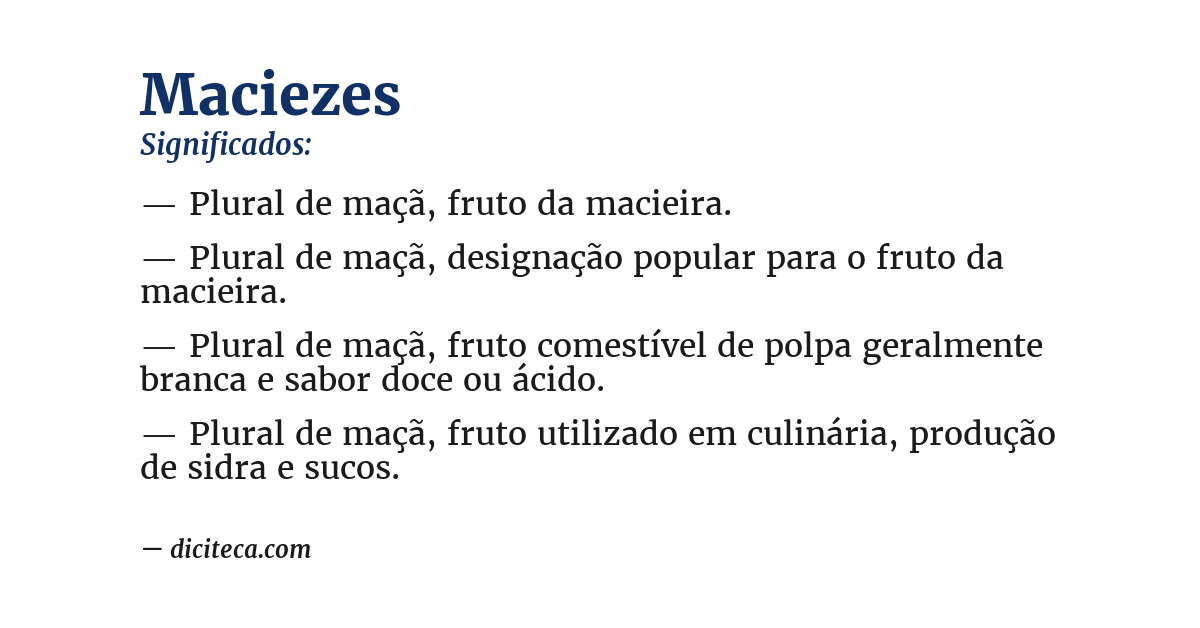 Significado de maciezes