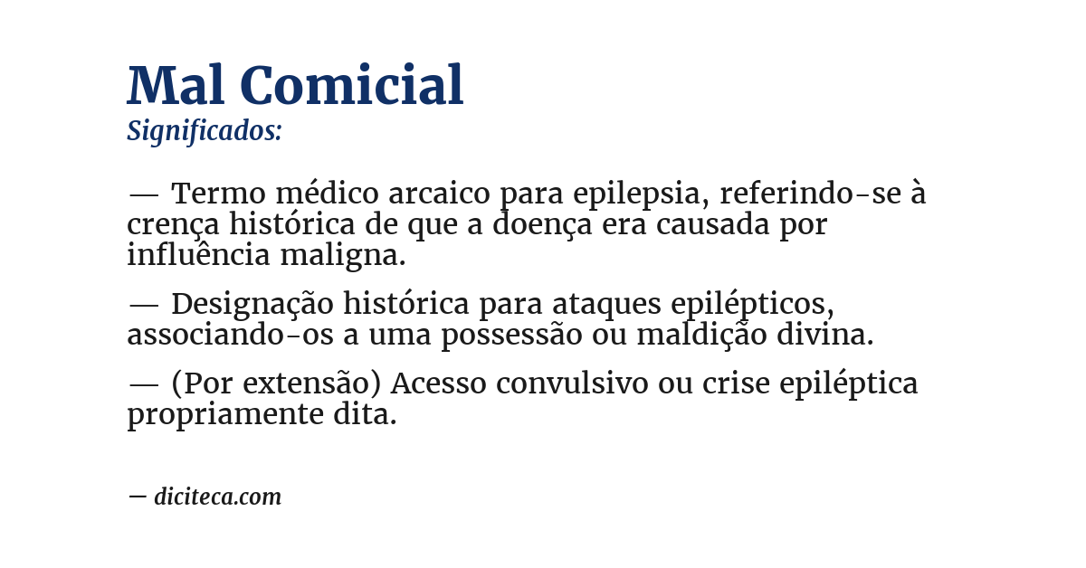 Significado de mal comicial