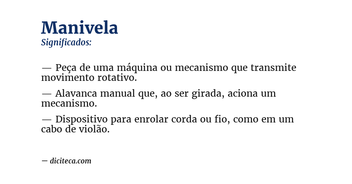 Significado de manivela