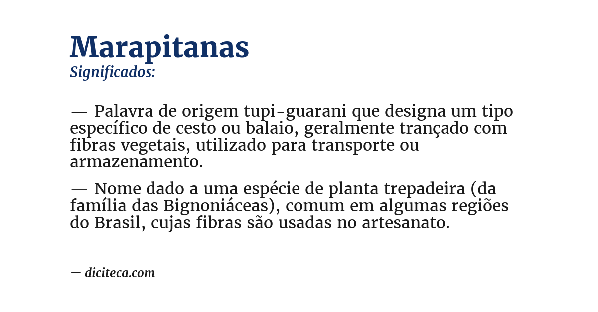 Significado de marapitanas