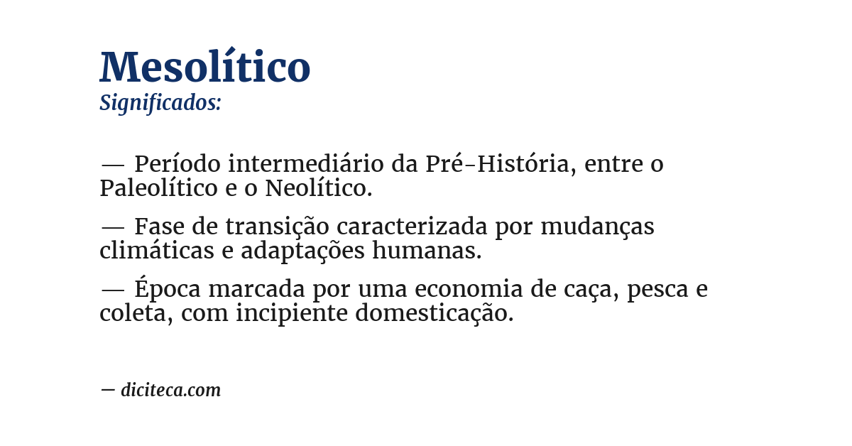 Significado de mesolítico