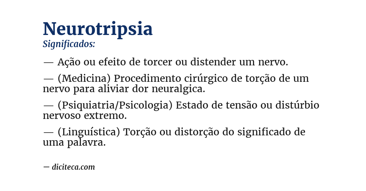 Significado de neurotripsia
