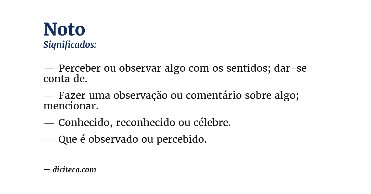 Significado de noto