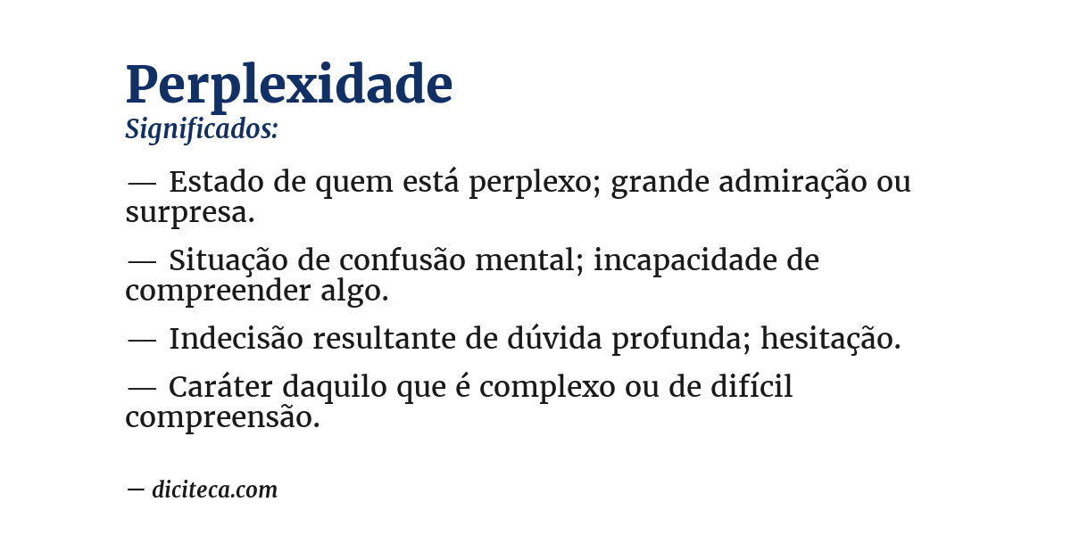 Significado de perplexidade
