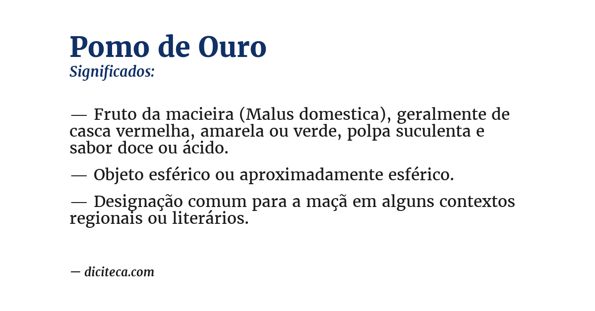 Significado de pomo de ouro