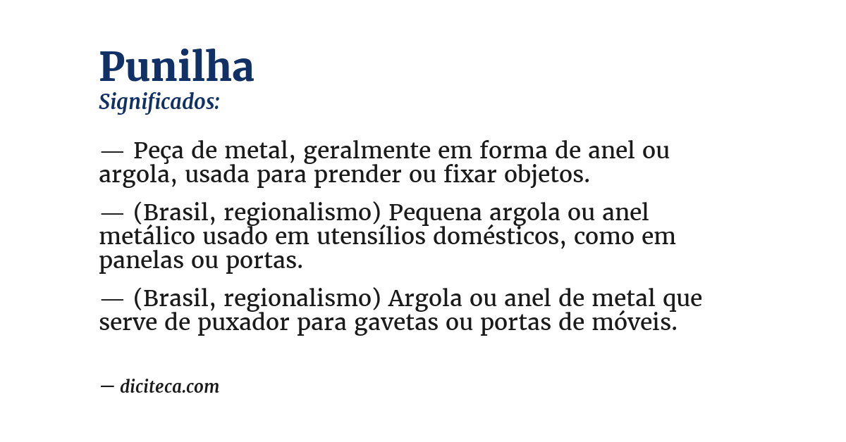 Significado de punilha