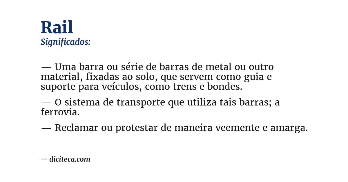 Significado de rail