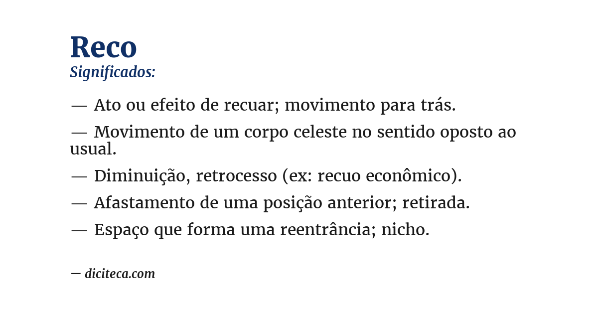 Significado de reco