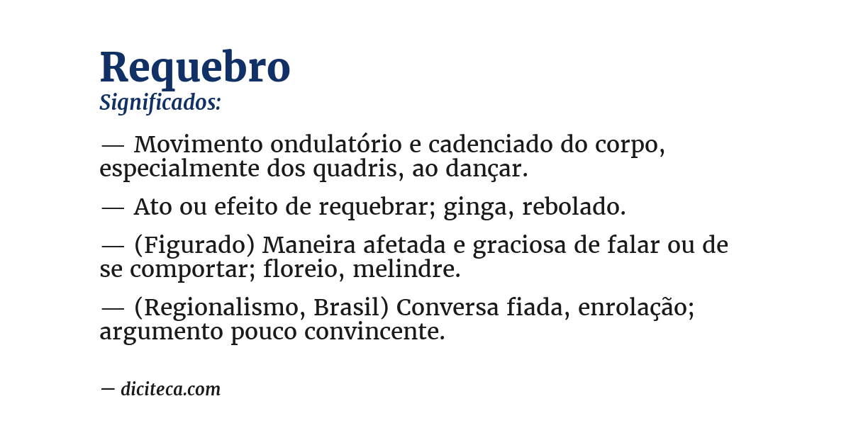 Significado de requebro