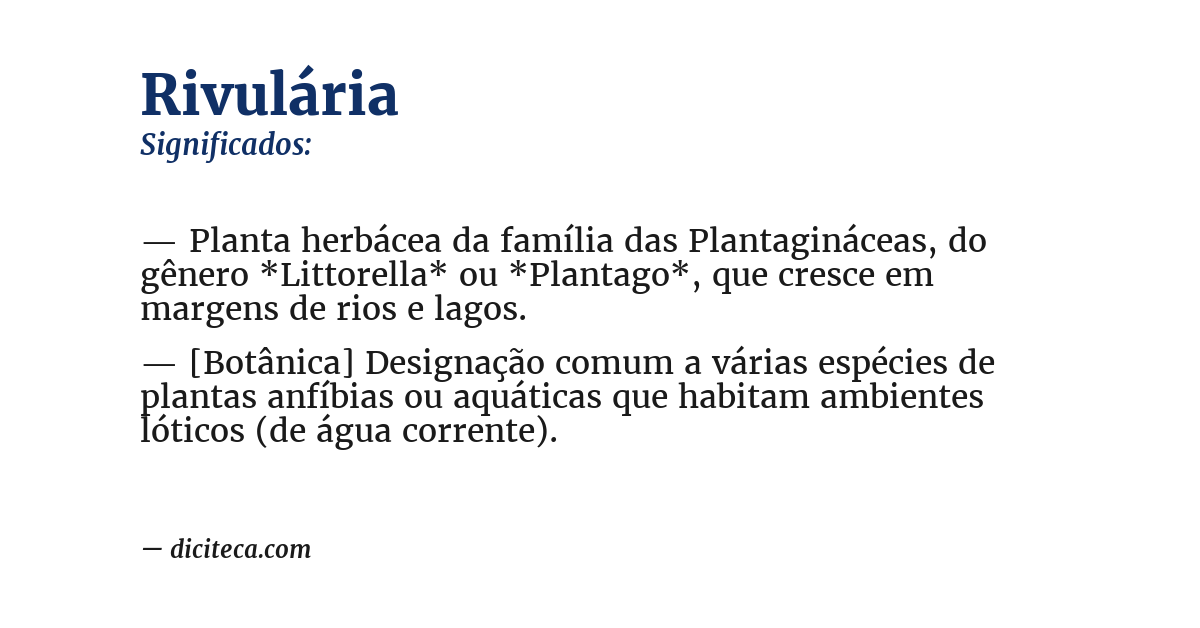 Significado de rivulária