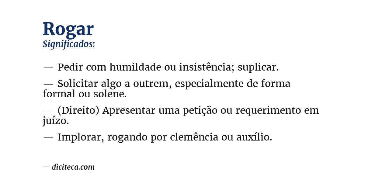 Significado de rogar