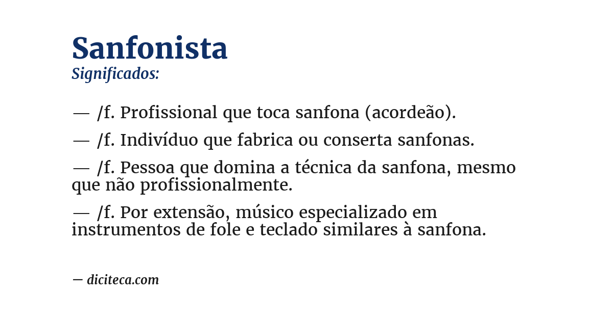 Significado de sanfonista