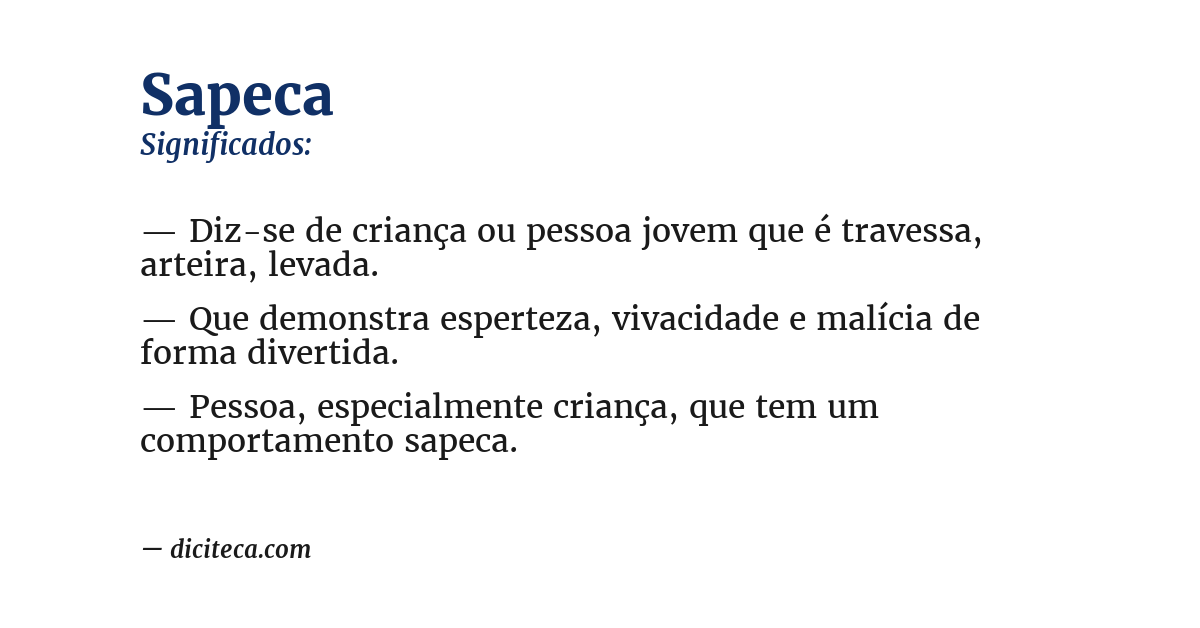 Significado de sapeca