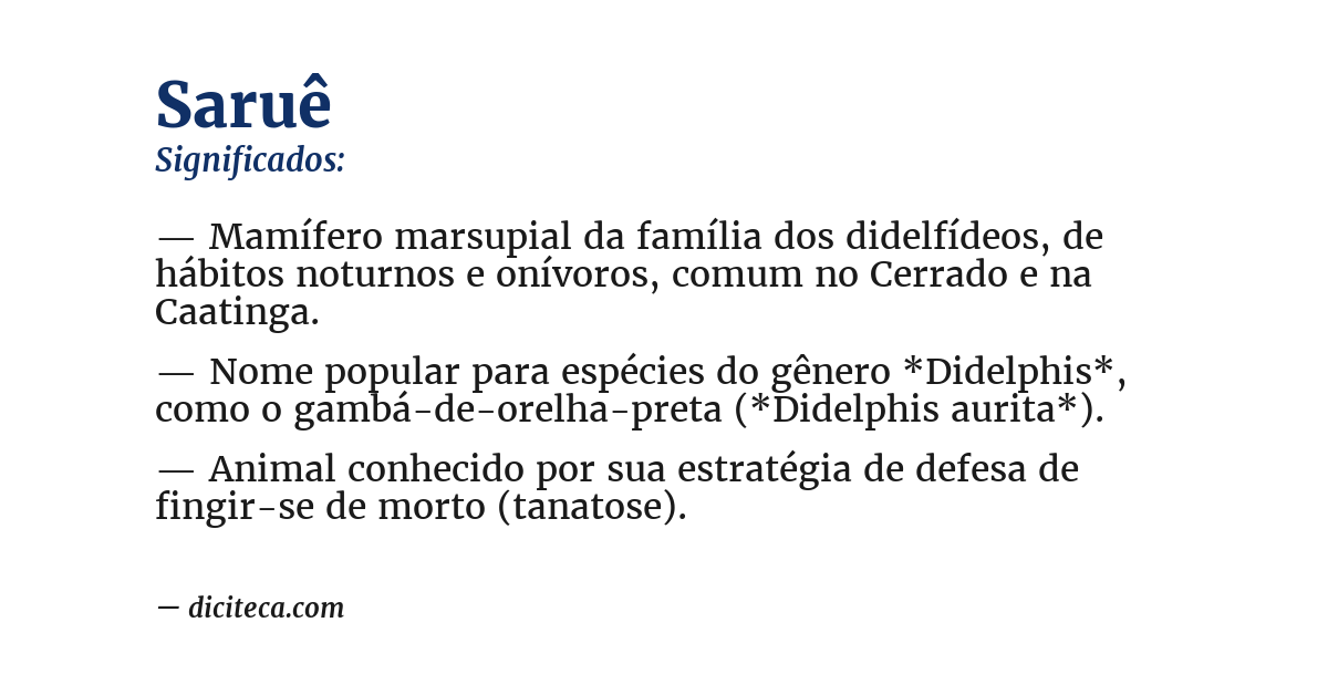 Significado de saruê