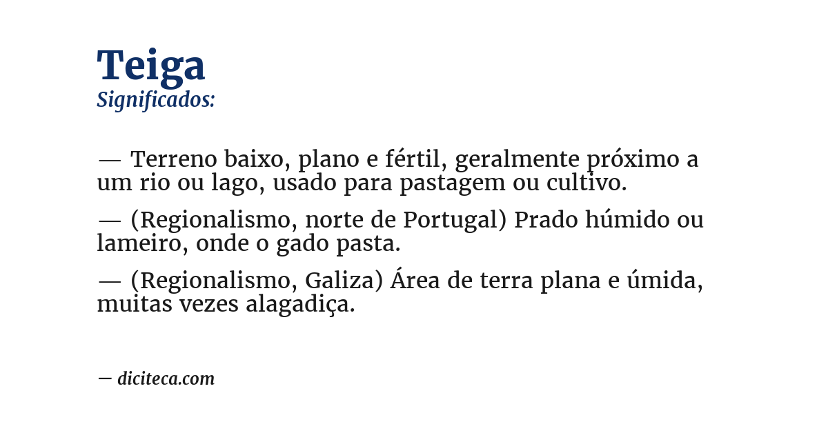 Significado de teiga
