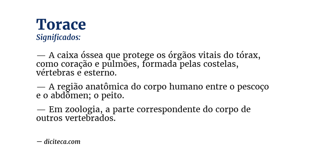 Significado de torace