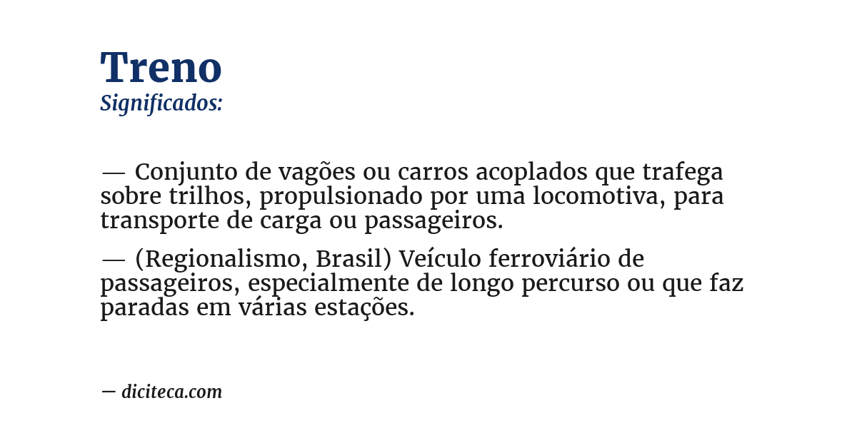 Significado de treno