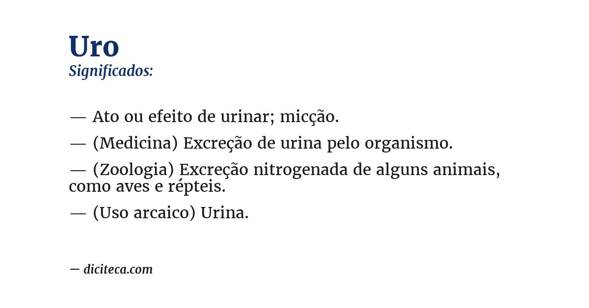 Significado de uro