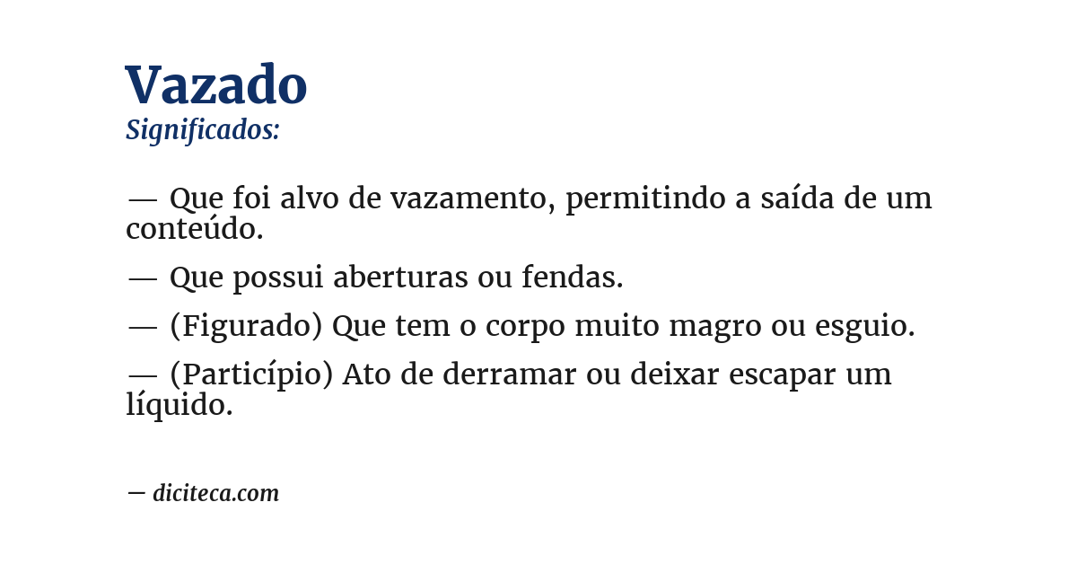 Significado de vazado