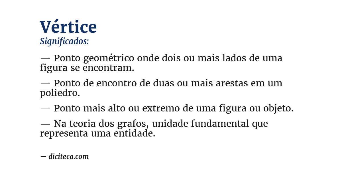 Significado de vértice