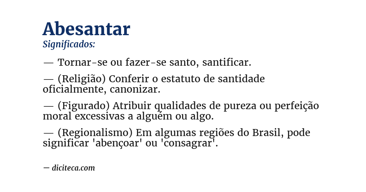 Significado de abesantar