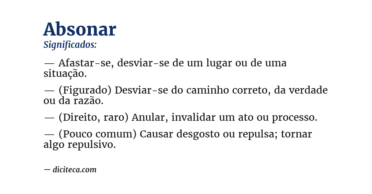 Significado de absonar