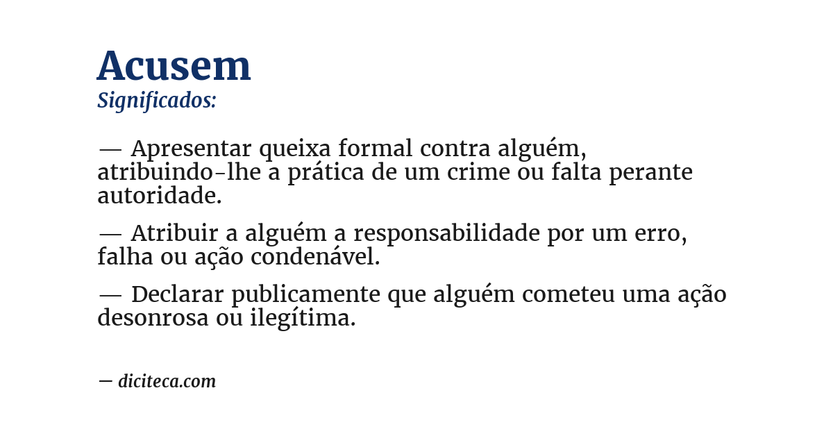 Significado de acusem