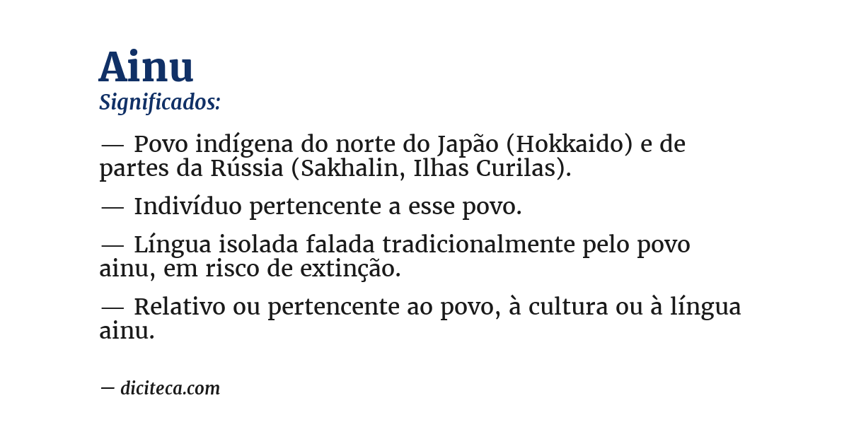 Significado de ainu