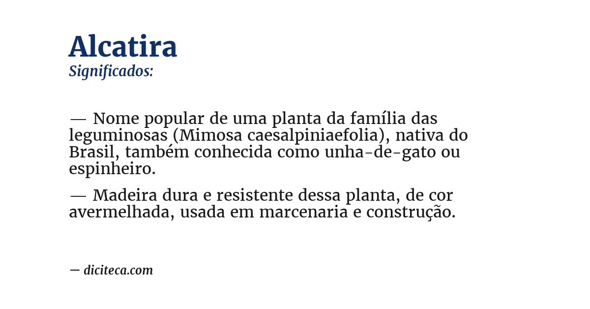 Significado de alcatira
