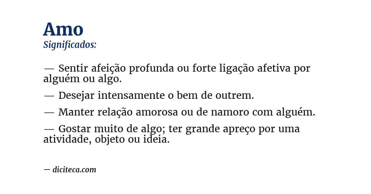 Significado de amo