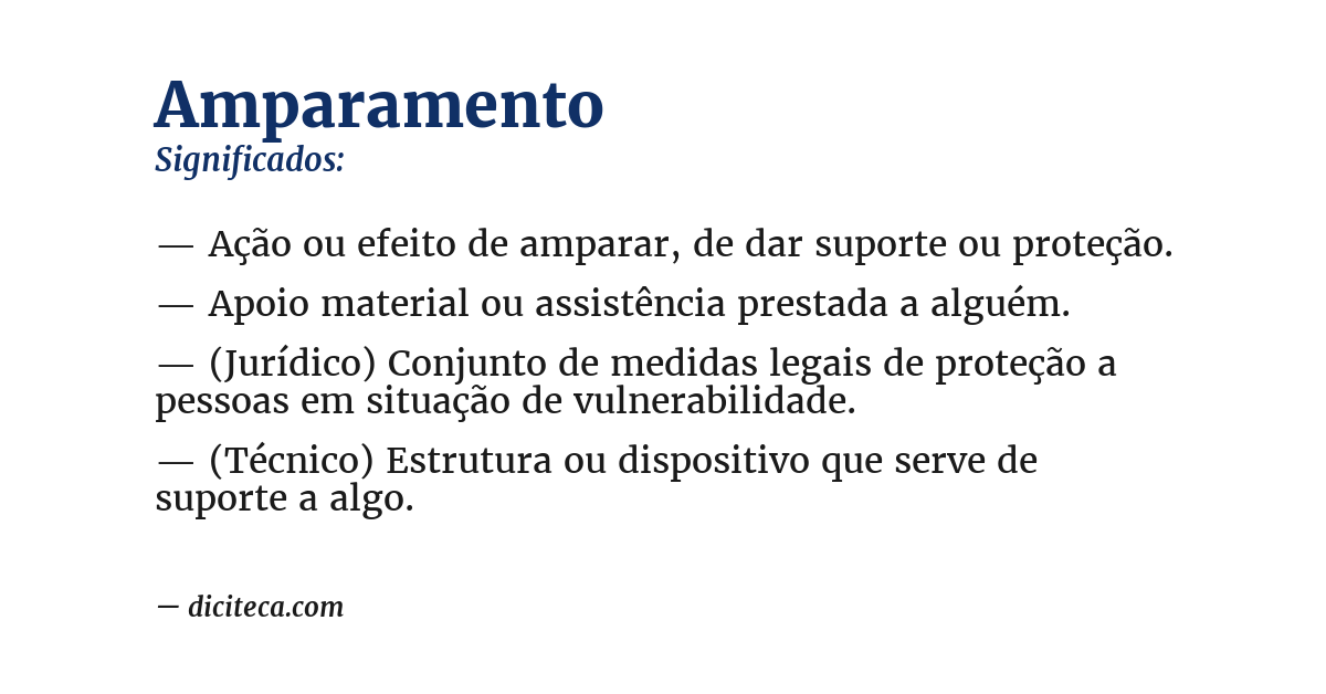 Significado de amparamento