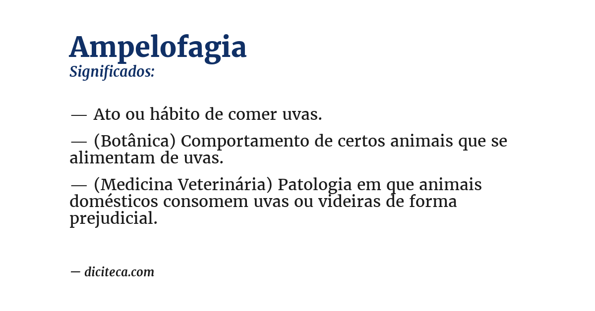 Significado de ampelofagia