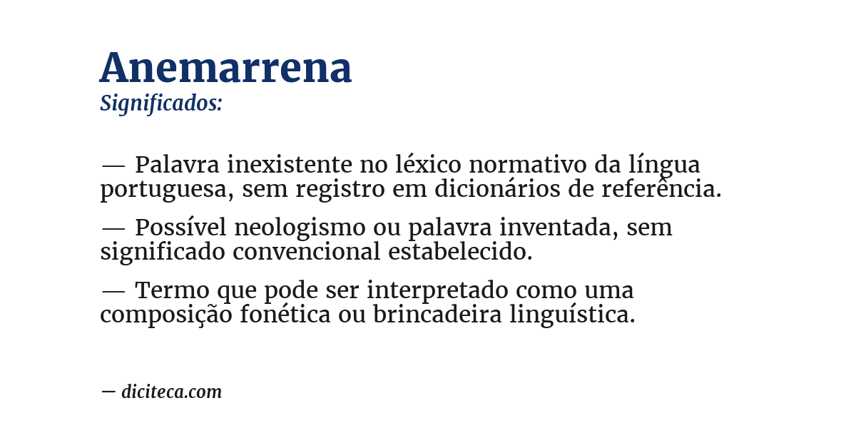 Significado de anemarrena