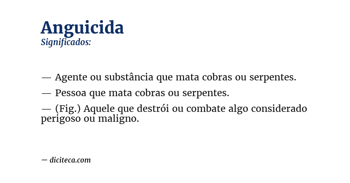 Significado de anguicida