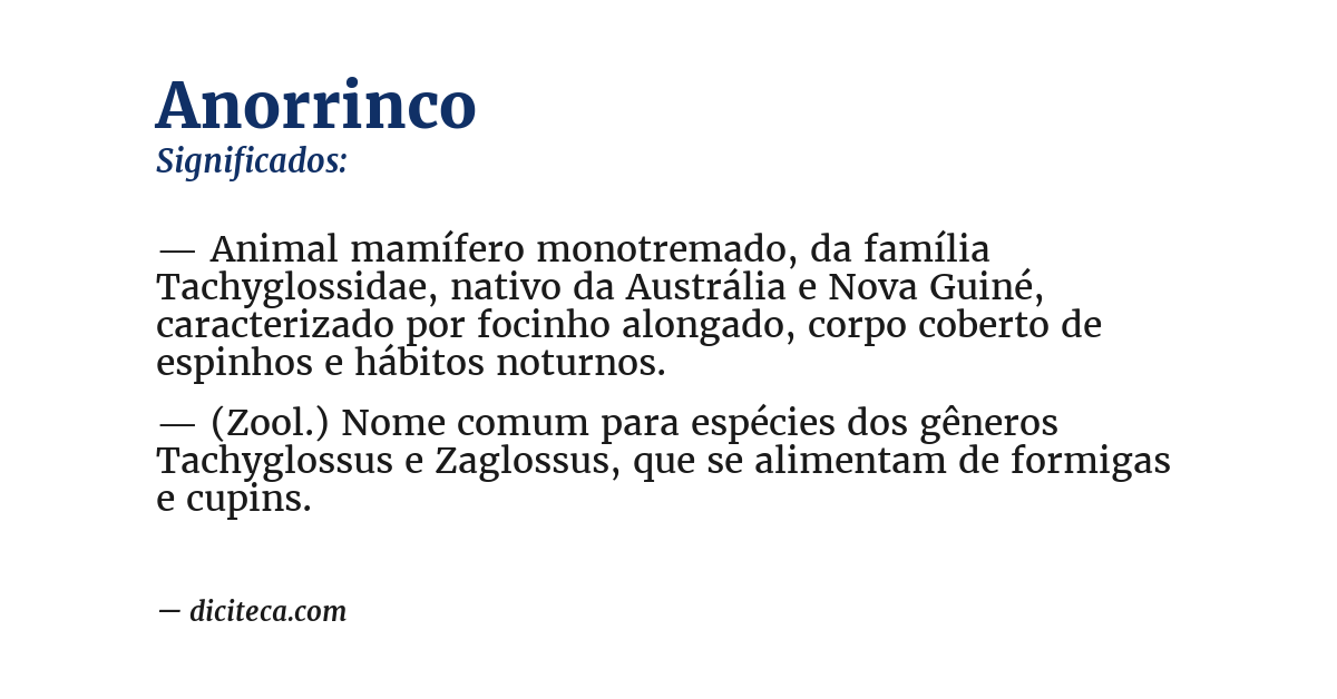 Significado de anorrinco