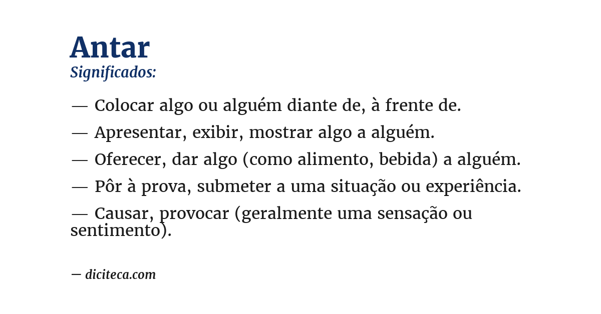 Significado de antar