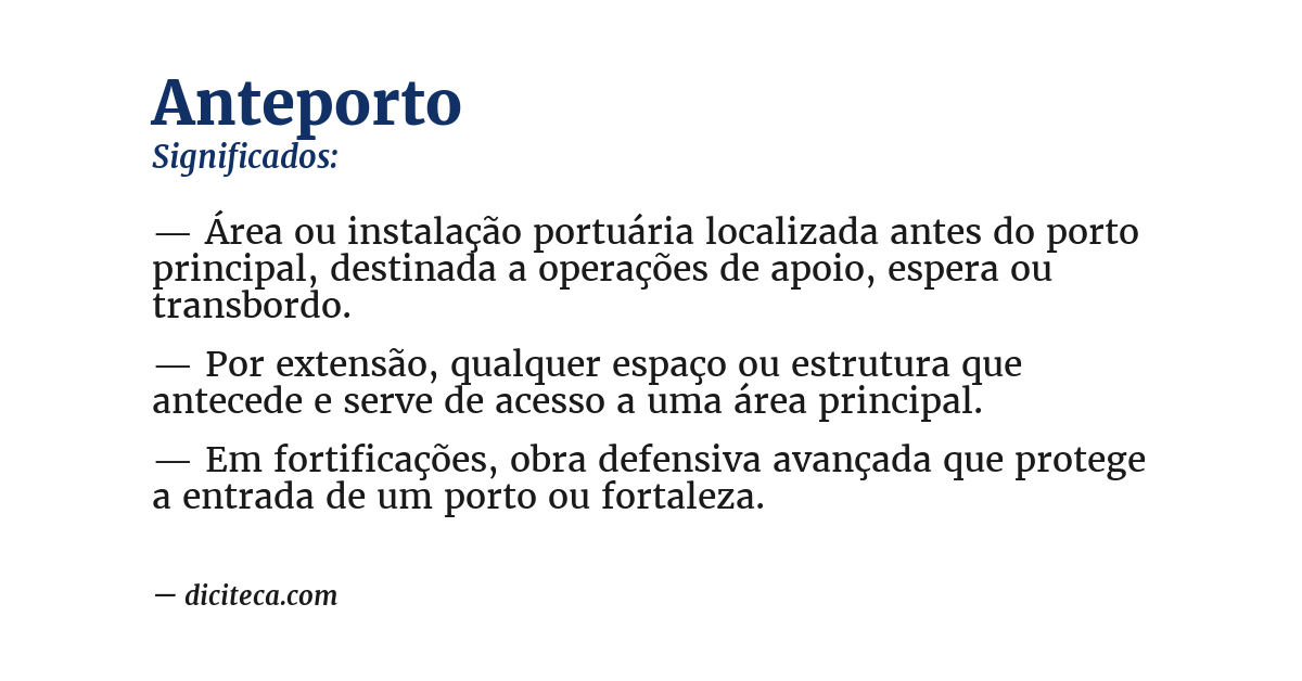 Significado de anteporto