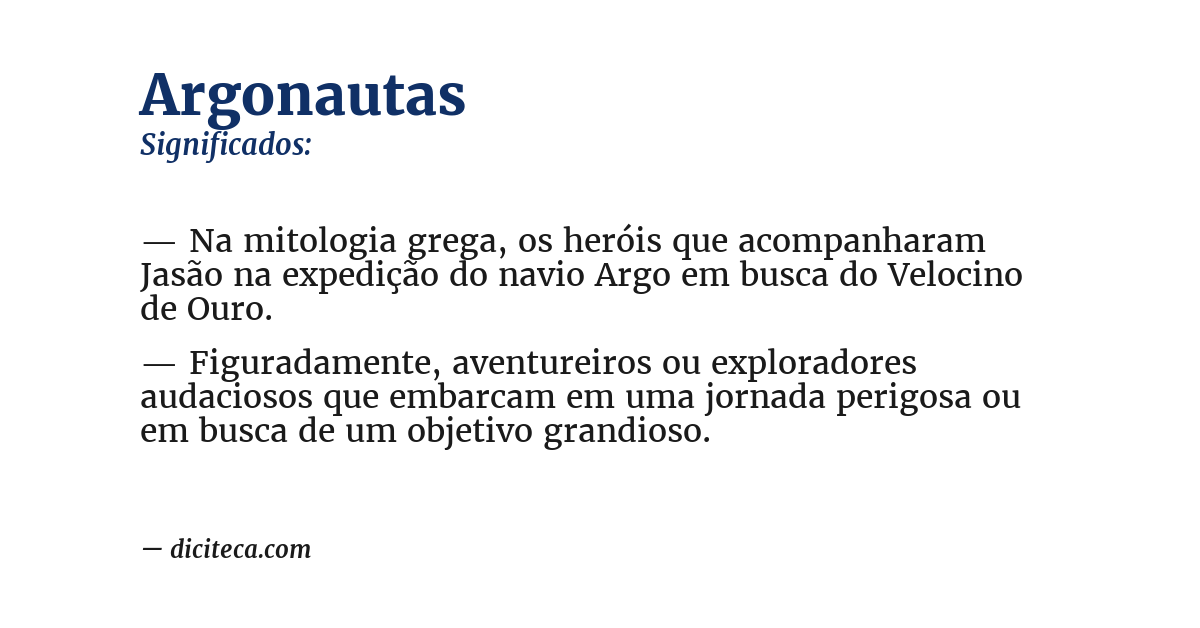 Significado de argonautas