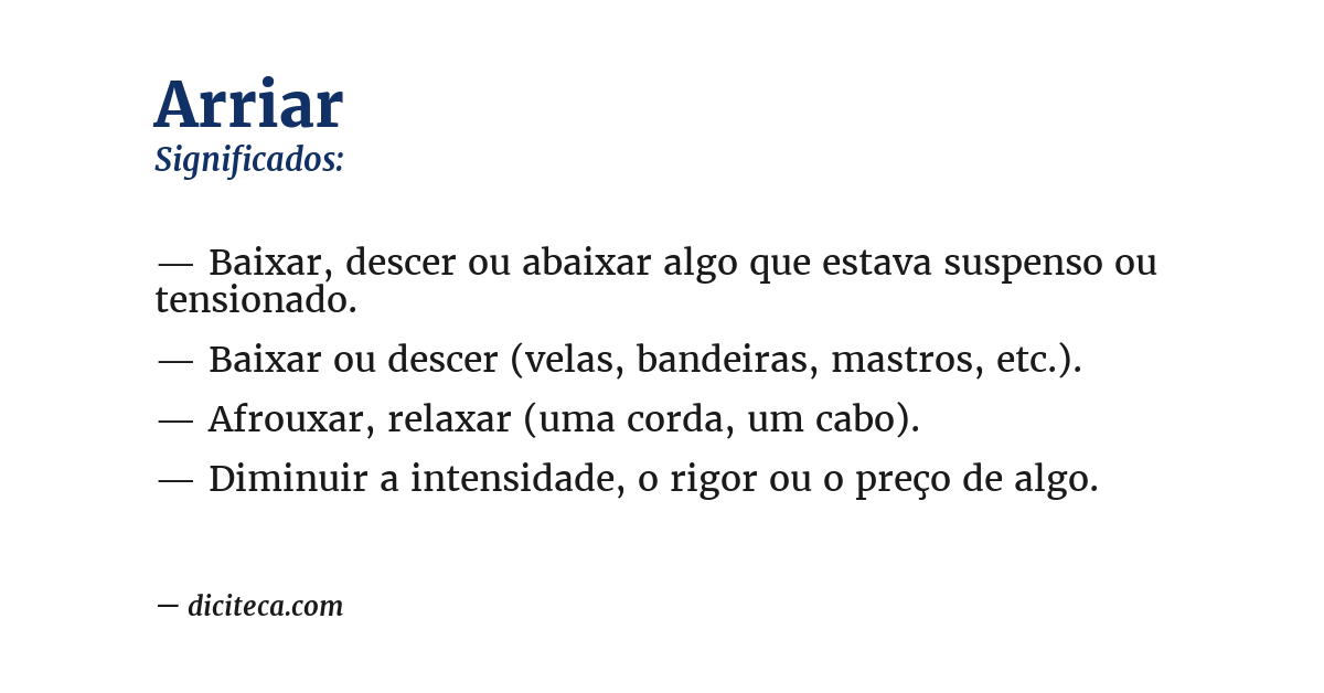 Significado de arriar
