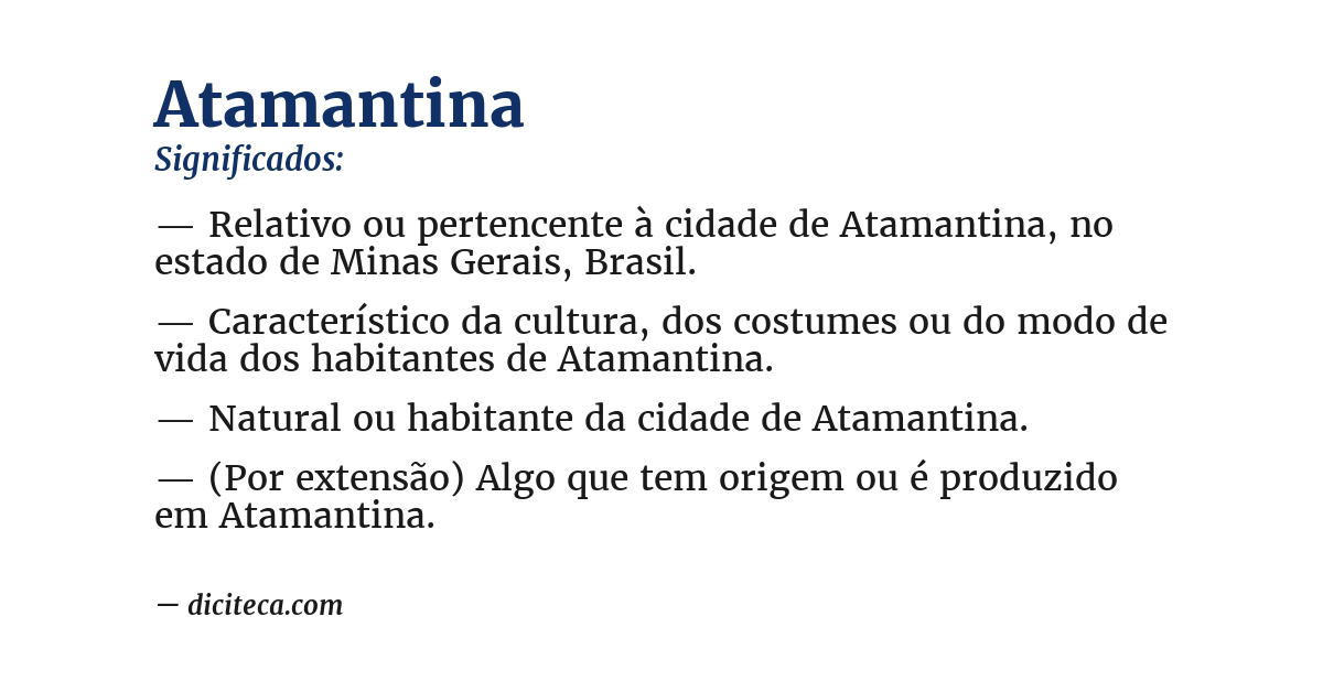 Significado de atamantina