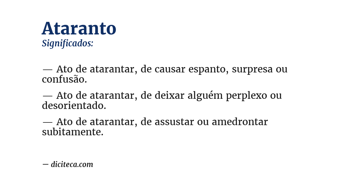Significado de ataranto