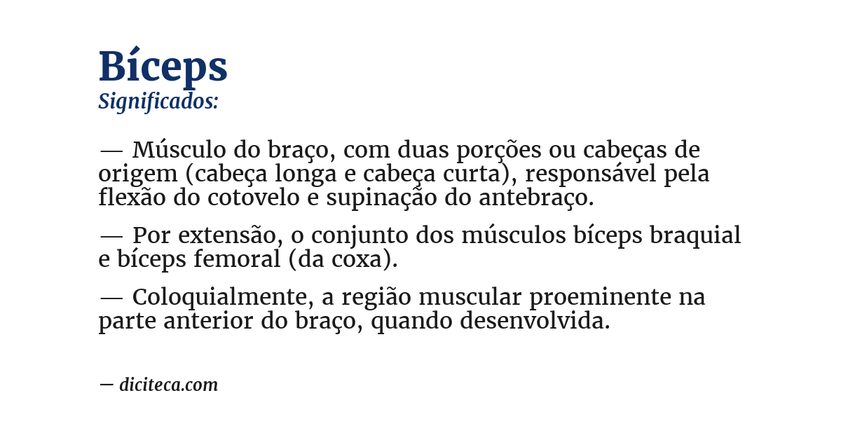 Significado de bíceps