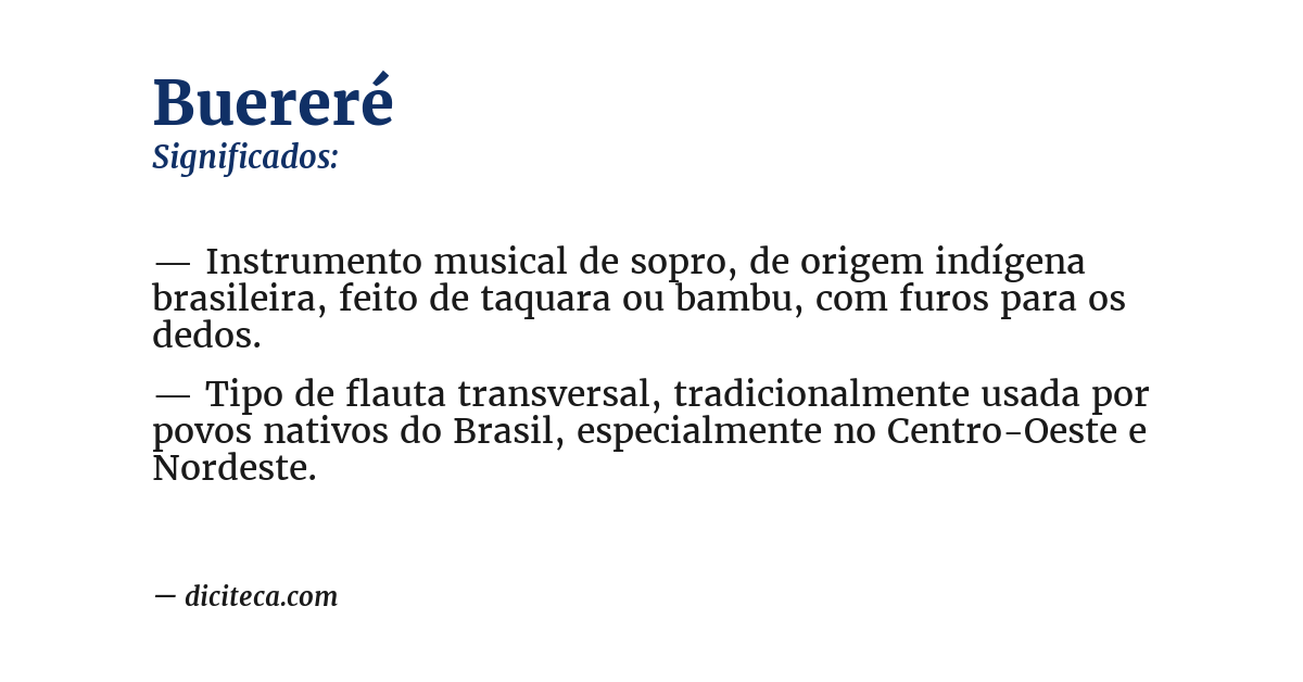 Significado de buereré