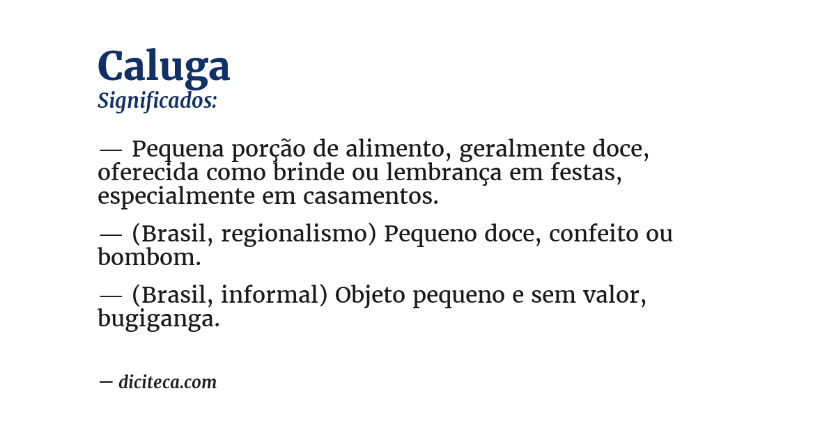 Significado de caluga