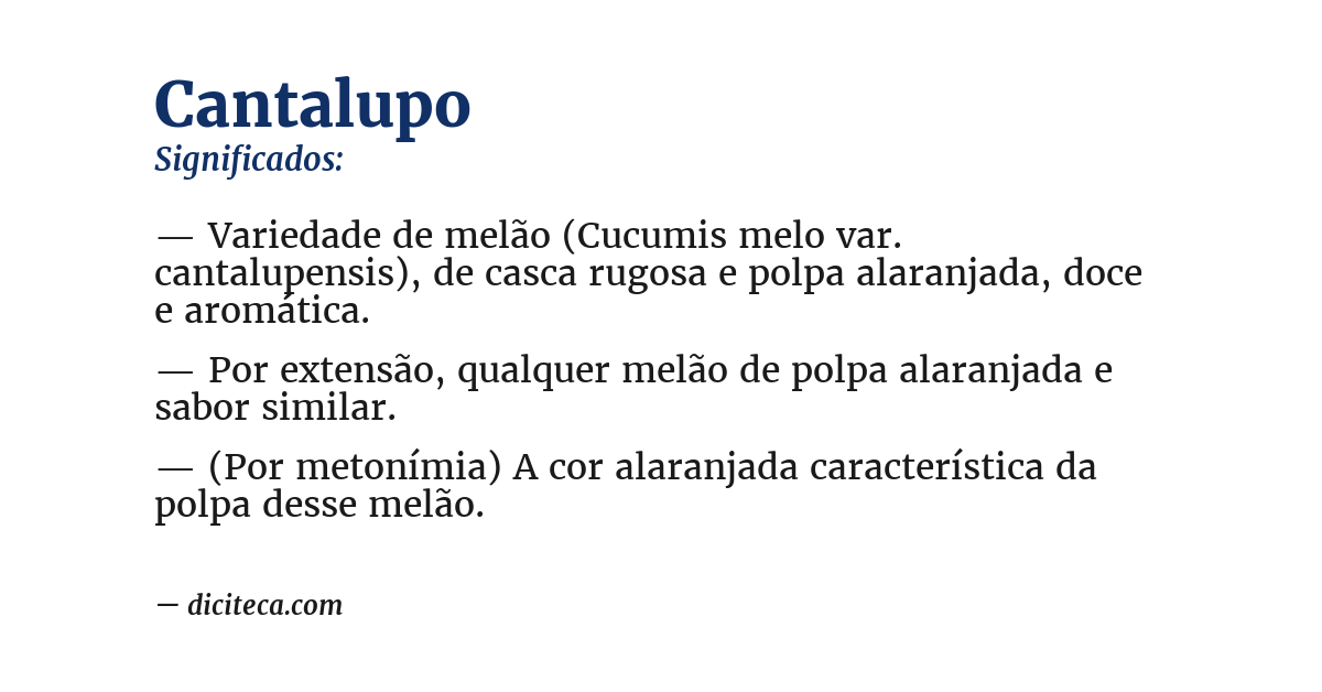 Significado de cantalupo
