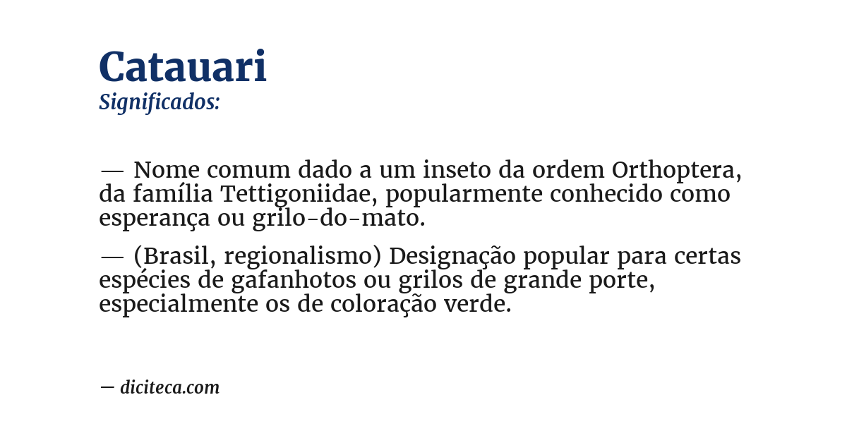 Significado de catauari